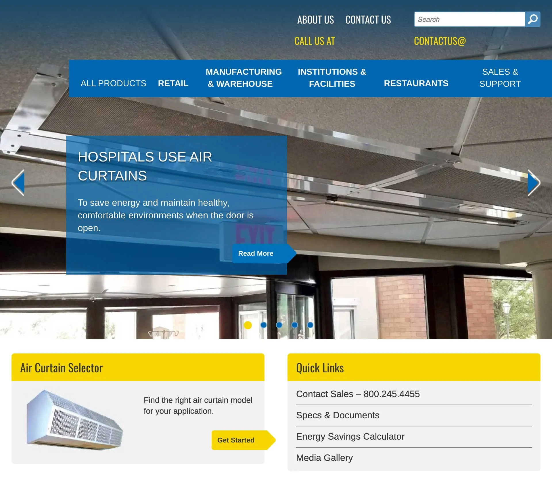 The previous corporate website before the redesign.