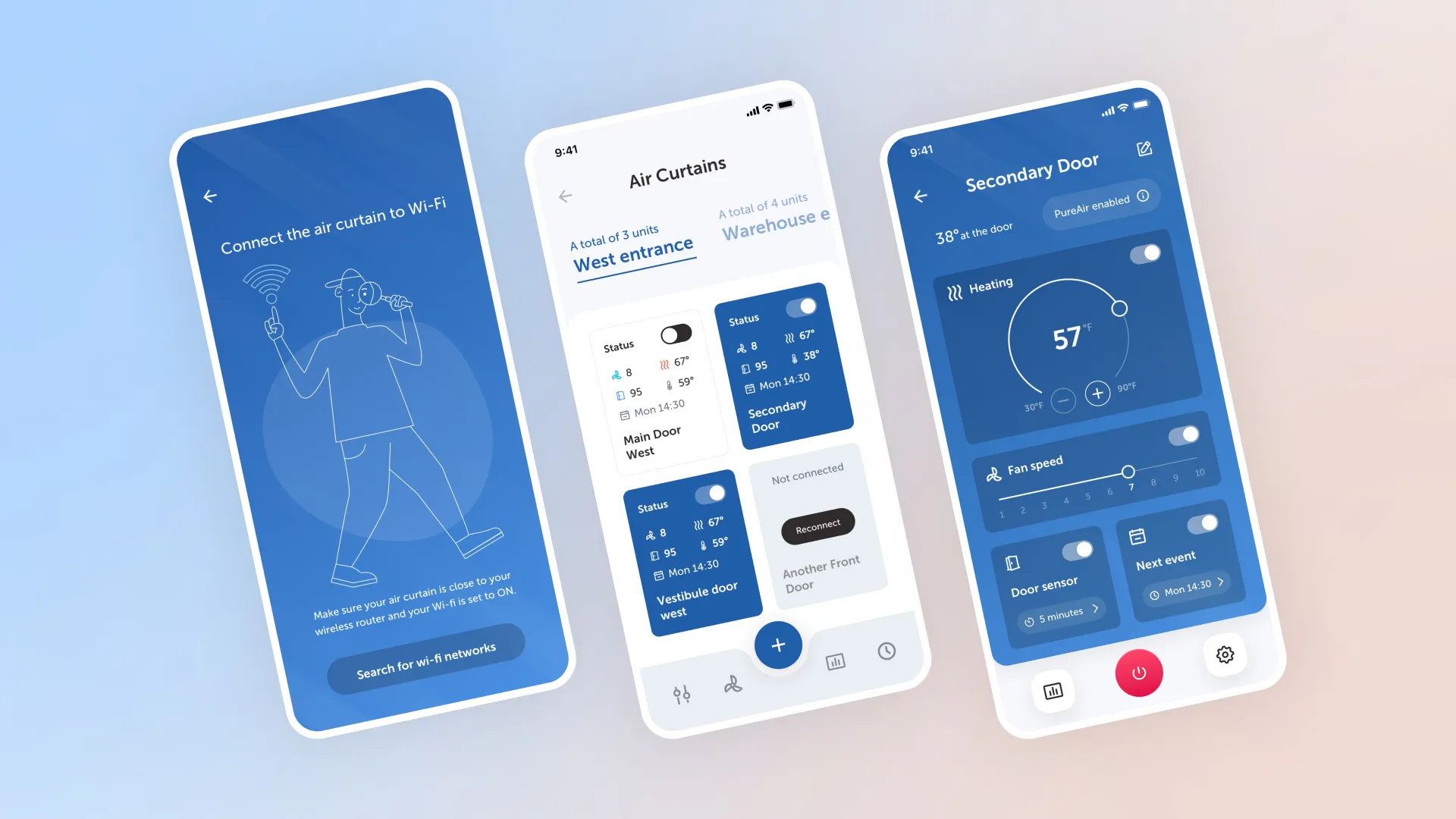 The finished HVAC controller app.