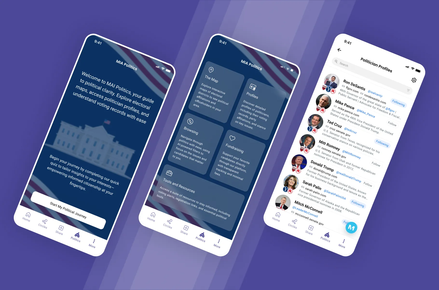 The MAI Politics quiz and engagement tools.